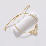 Natural Mother Shell Bracelet Heart For Women Wedding Party