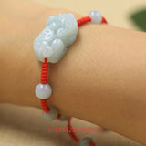 Myanmar Emerald Money Pixiu Bracelet for Health Wealth Lucky