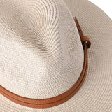 Natural Panama Soft Shaped Straw Hat Summer Women/Men Wide Brim Beach Sun Cap