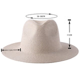 Natural Panama Soft Shaped Straw Hat Summer Women/Men Wide Brim Beach Sun Cap