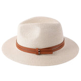 Natural Panama Soft Shaped Straw Hat Summer Women/Men Wide Brim Beach Sun Cap