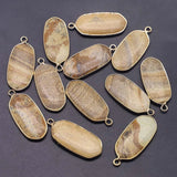 Multicolor Picture Stone Ellipse Necklace Pendant Diy Jewelry