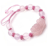 Pink Crystal PIXIU Bracelet DIY for Women Jade Beads Jewelry
