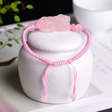 Pink Crystal Pixiu Bracelet DIY Lucky Jade Beads Jewelry