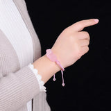 Pink Crystal Pixiu Bracelet DIY Lucky Jade Beads Jewelry