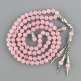 Natural Pink Crystal Stone Bracelet Tassel Crystal Jewelry Beads