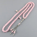 Natural Pink Crystal Stone Bracelet Tassel Crystal Jewelry Beads
