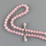 Natural Pink Crystal Stone Bracelet Tassel Crystal Jewelry Beads