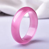 Natural Pink Opal Bracelet Wide Women's Bracelet