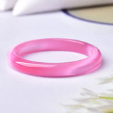 Natural Pink Opal Bracelet Wide Women's Bracelet