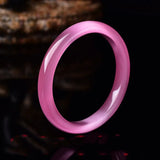 Natural Pink Opal Bracelet Wide Women's Bracelet