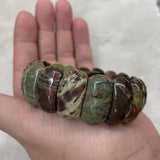 Rainforest Agate Beads Charm Bracelet Gemstone Bangle