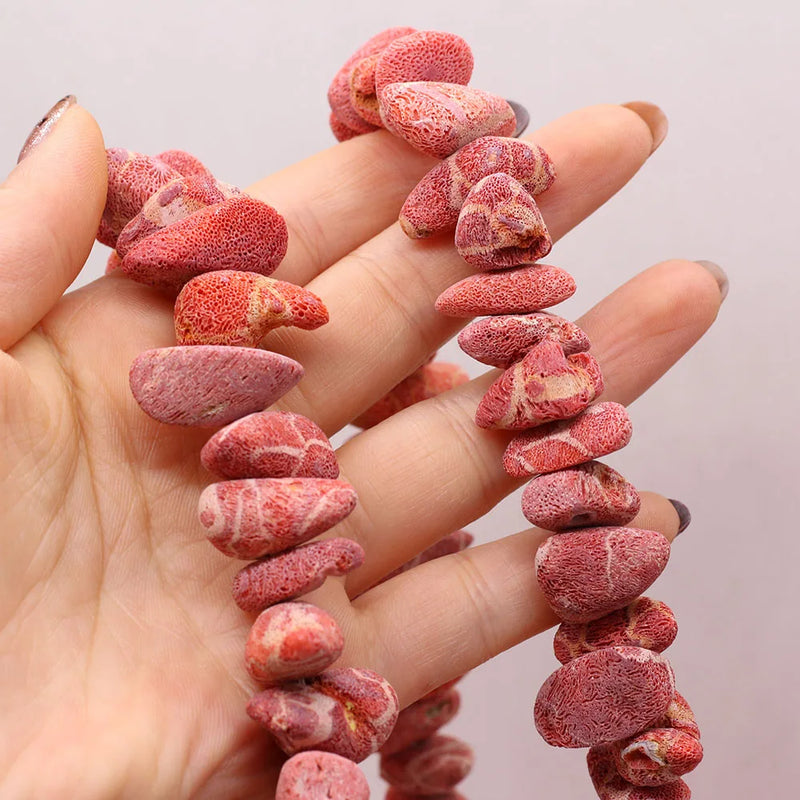 Raw Stone Grass Coral Beads for DIY Jewelry Making