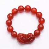 Red Agate Pixiu Bracelet Lucky Women Jade Beads Jewelry