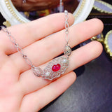 Natural Ruby Ladies Bracelet 925 Sterling Silver Christmas Gift Boutique Jewelry