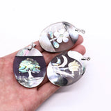Abalone Shell Round Pendant for DIY Charm Jewelry, Women Accessories