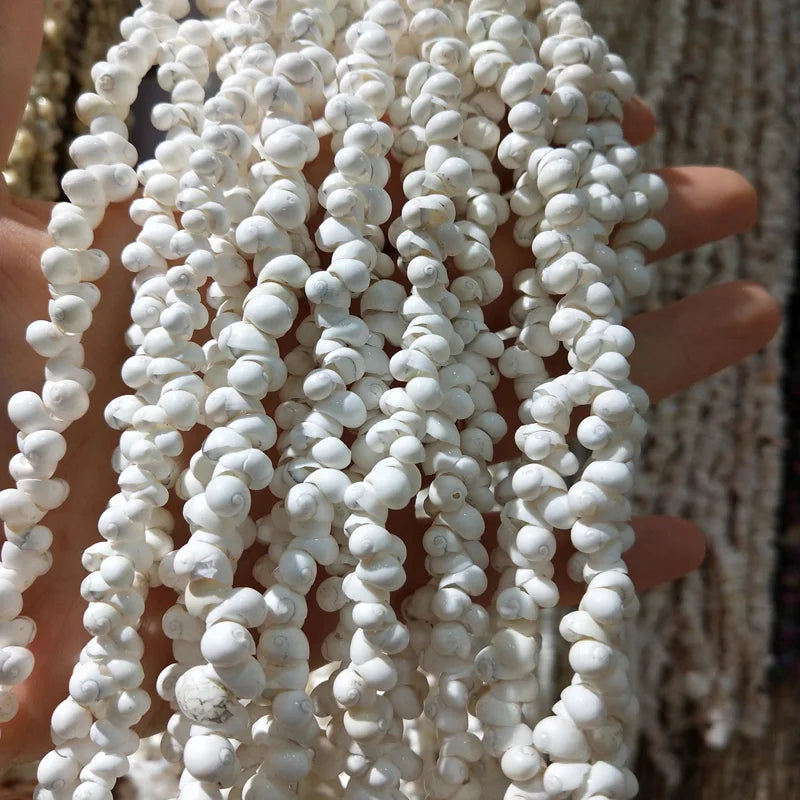 Natural Shell Necklace Snail Beads for Jewelry Making 5-6mm