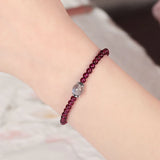 Natural Aquamarine Moonstone Pink Crystal Bracelet for Women