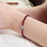Natural Aquamarine Moonstone Pink Crystal Bracelet for Women