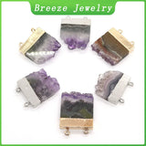 Amethyst Stone Gold-plated Pendant for Homemade Necklace