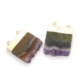 Amethyst Stone Gold-plated Pendant for Homemade Necklace