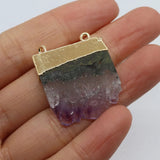 Amethyst Stone Gold-plated Pendant for Homemade Necklace