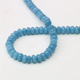 Natural Stone Aquamarines Jades Beads 5x8mm Abacus Round Shape