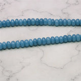 Natural Stone Aquamarines Jades Beads 5x8mm Abacus Round Shape