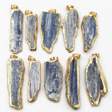 Natural Stone Kyanite Pendant Jewelry Plating Raw Kyanite Nugget DIY G1121