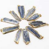 Natural Stone Kyanite Pendant Jewelry Plating Raw Kyanite Nugget DIY G1121