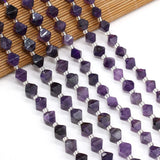 Faceted Purple Amethysts Loose Spacer Beads for Jewelry Making 14''