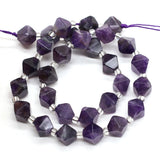 Faceted Purple Amethysts Loose Spacer Beads for Jewelry Making 14''