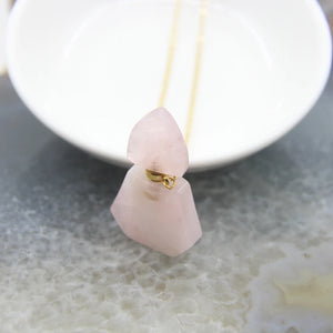 Natural Stone Faceted Slabs Perfume Bottle Pendant Necklaces