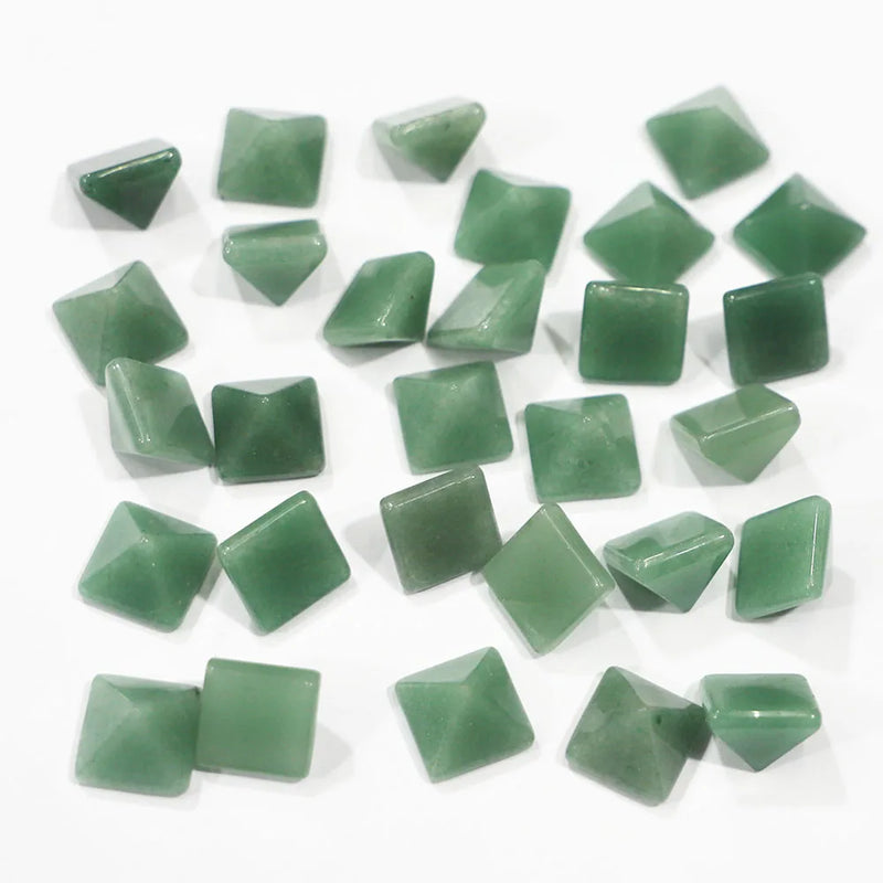 Green Aventurine Pyramid Gemstone Chakra Sandstone Ornament Home Statue