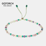 Green Fluorite Amethyst Beaded Bracelets for Women