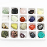 Irregular Gemstone Necklace Pendant Crystal Box Charms Healing Quartz Mineral