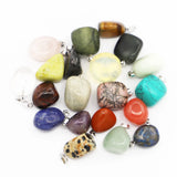 Irregular Gemstone Necklace Pendant Crystal Box Charms Healing Quartz Mineral
