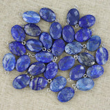 Lapis Lazuli Faceted Necklace Pendants 12Pcs