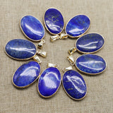 Lapis Lazuli Necklace Pendant Charms DIY Jewelry Making 8Pcs