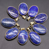 Lapis Lazuli Necklace Pendant Charms DIY Jewelry Making 8Pcs