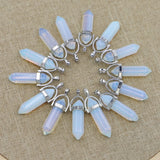 Opal Pillar Point Hexagonal Pendulum Necklace DIY Gift 24Pcs