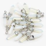 Opal Pillar Point Hexagonal Pendulum Necklace DIY Gift 24Pcs