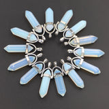 Opal Pillar Point Hexagonal Pendulum Necklace DIY Gift 24Pcs