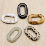 Geometric Circle Natural Stone Earrings 6Pcs