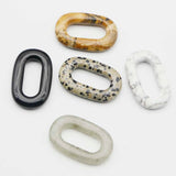Geometric Circle Natural Stone Earrings 6Pcs