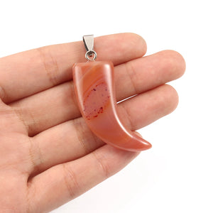 Natural Stone Pendant Turquoise Opal Necklace 40mm