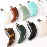 Natural Stone Pendant Turquoise Opal Necklace 40mm
