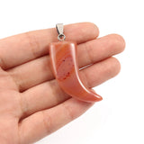 Natural Stone Pendant Turquoise Opal Necklace 40mm