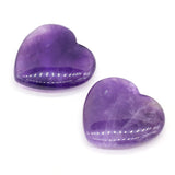 Natural Stone Heart Shape Pendants for Jewelry Making - Amethysts Tiger eye Bead