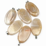 Natural Stone Quartz Agate Slice Pendant Reiki Healing 6PCS